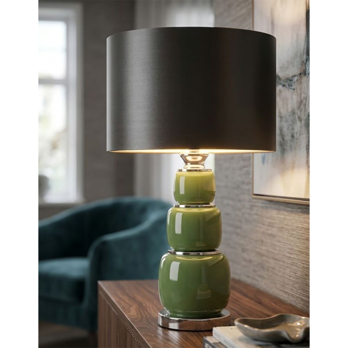 LAMPADA DA TAVOLO EVA THREE CM Ø33X57