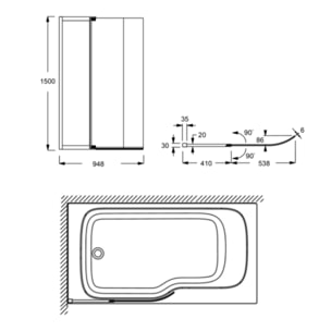 Pare bain pour baignoire Malice