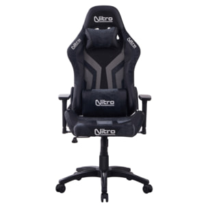 Poltrona gaming reclinabile a 155 gradi grigio e nera - Flyco