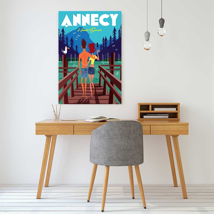 Tableau le pont des amours annecy lac Tableau alu Dibond