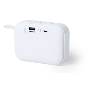 Connessione Bluetooth dell'altoparlante. Potenza sonora 3W. Batteria da 400 mAh