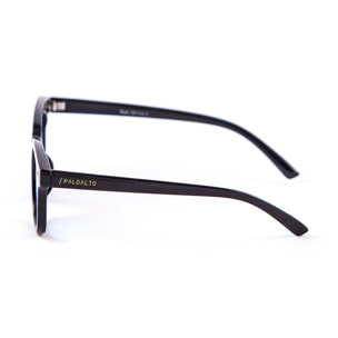 Gafas de sol PALO ALTO SAMUI - Negro brillante y bisagra de metal / De pc plana de color amarillo