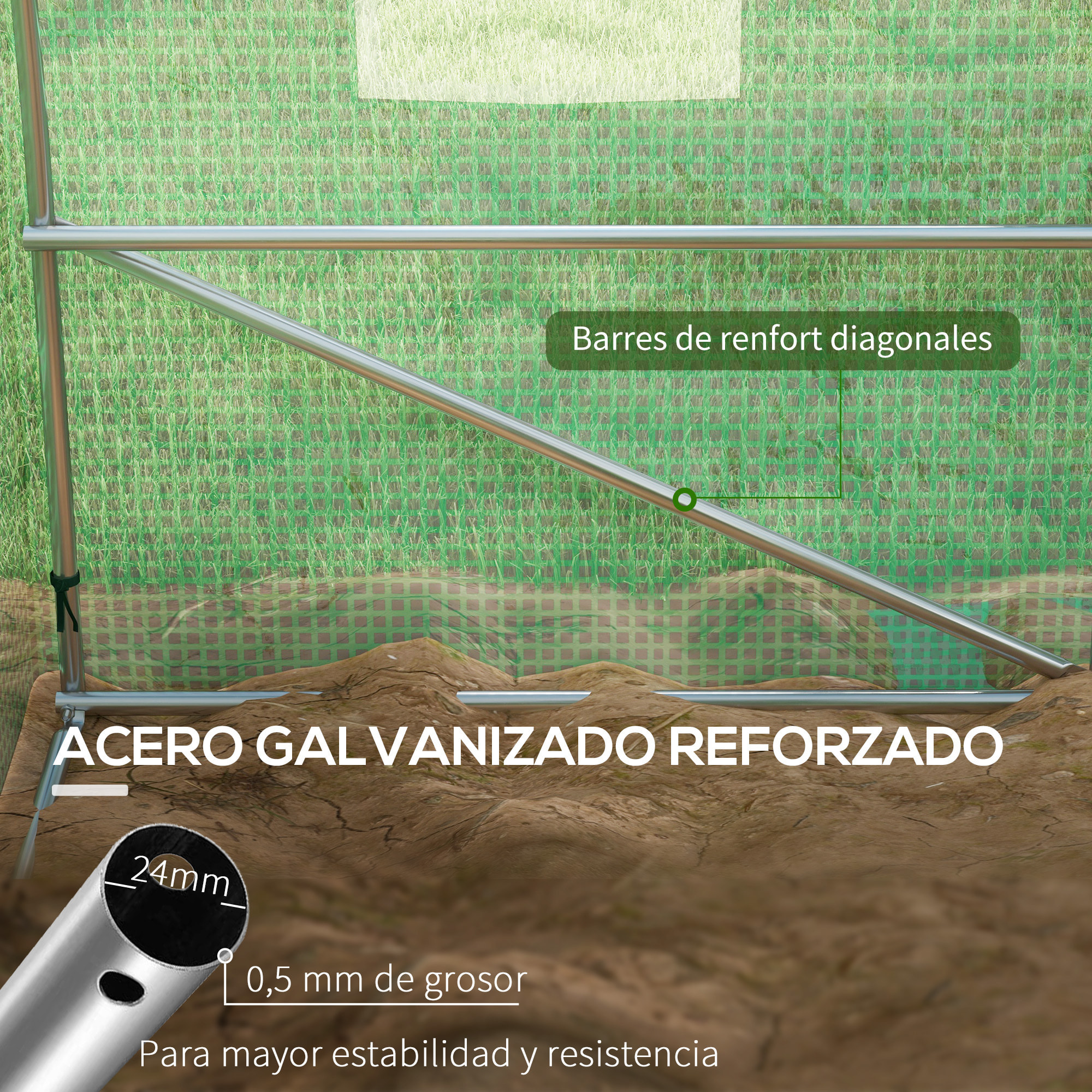 Invernadero de Exterior 6x3x2 m Invernadero de Túnel con Sistema de Riego Integrado 12 Ventanas con Malla y 1 Puerta Enrollable Invernadero para Jardín Patio Verde