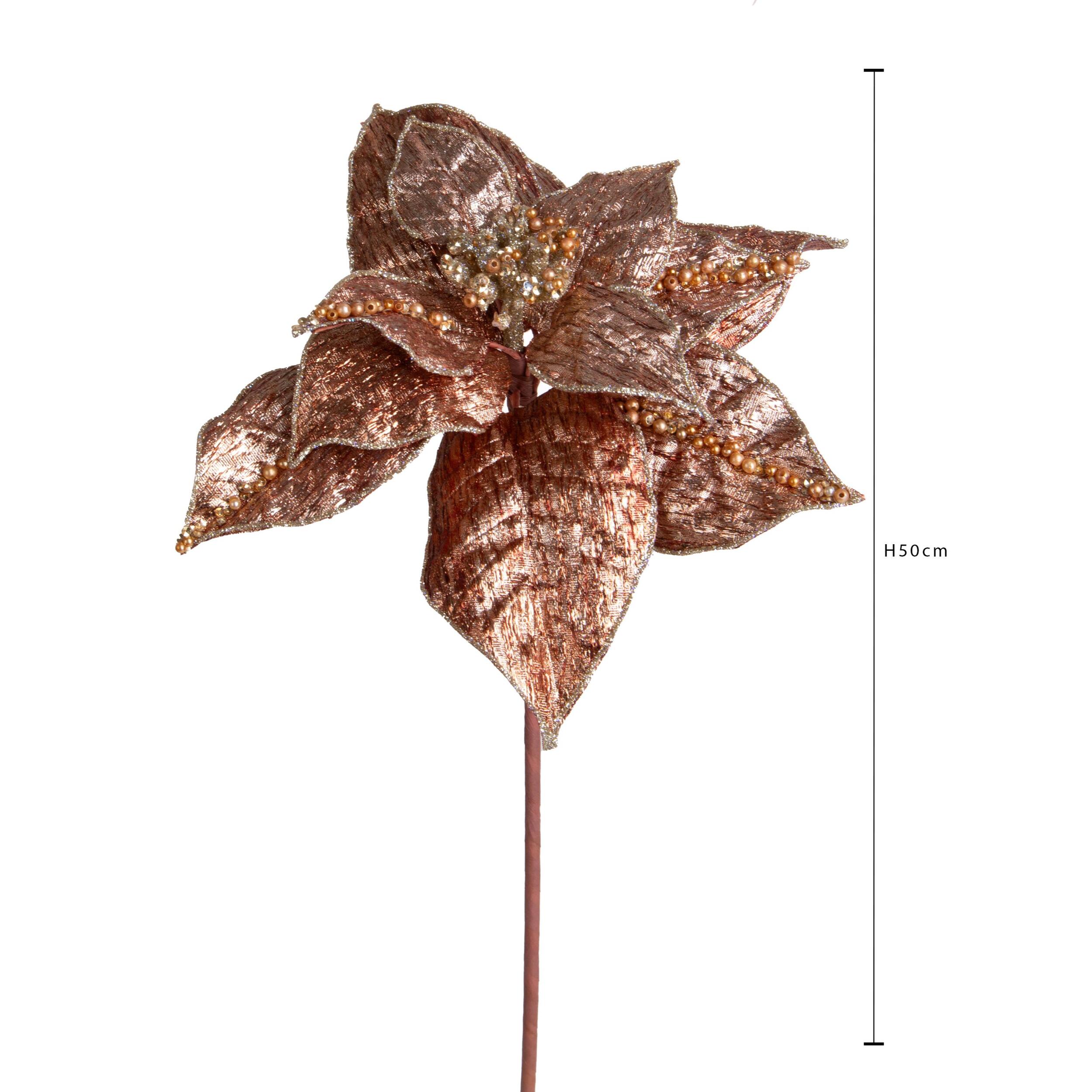 Stella con perle e glitter - Pezzi 12 - 20xH50x2cm - Bianchi Dino SpA