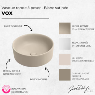 Vasque ronde à poser Vox caramel satiné