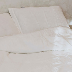 Funda de Almohada - 100% Algodón de Muselina - Blanco