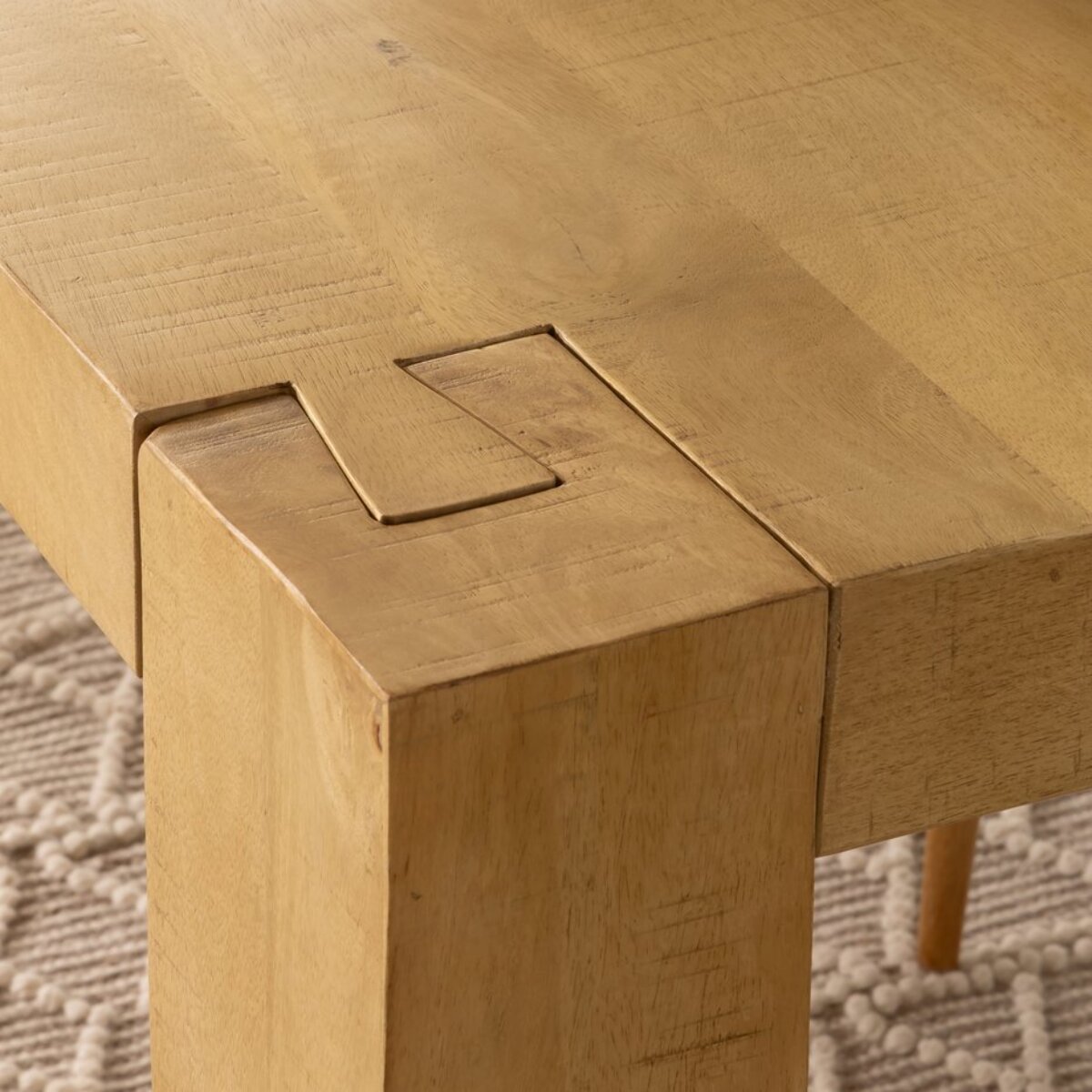 Lecler -bois massif de manguier-couleur bahamas naturelles 180 x 76 x 90 cm