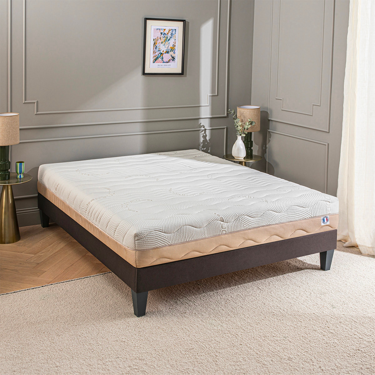 Matelas Leman, Soutien Medium, 25 cm, Mousse Supersoft HR & Haute Densité, Fabrication Française, Déhoussable