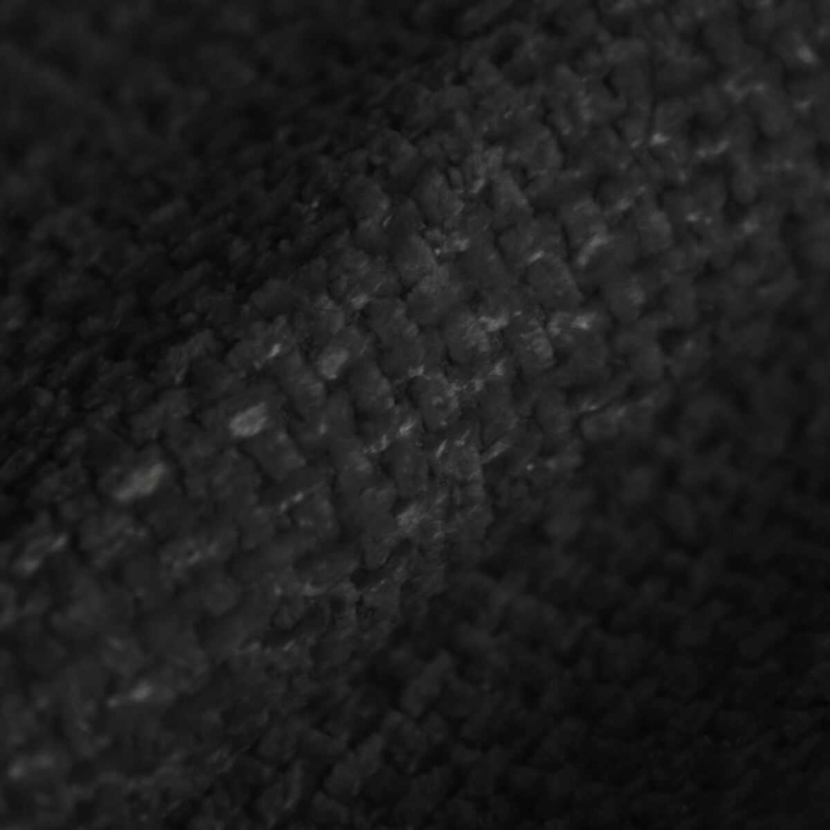 Canapé d'angle droit modulable "Lionel" 3 places en chenille mélange noir