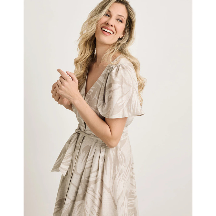Vestido Midi Beige - Lofta