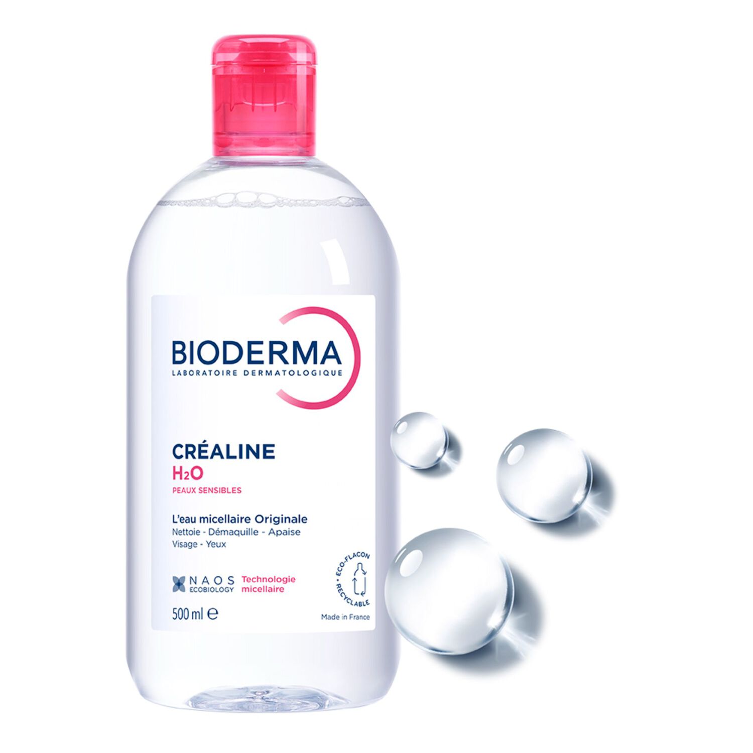 Créaline H2O - Eau Micellaire Démaquillante Sans Rinçage - Peaux Sensibles