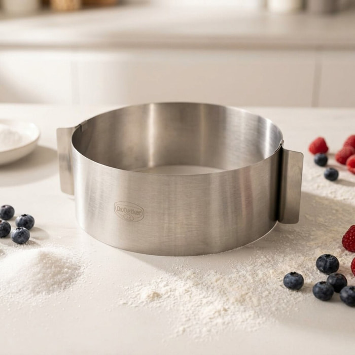 Cercle à pâtisserie en acier inoxydable extensible de 16 à 30 cm Dr. Oetker Varino