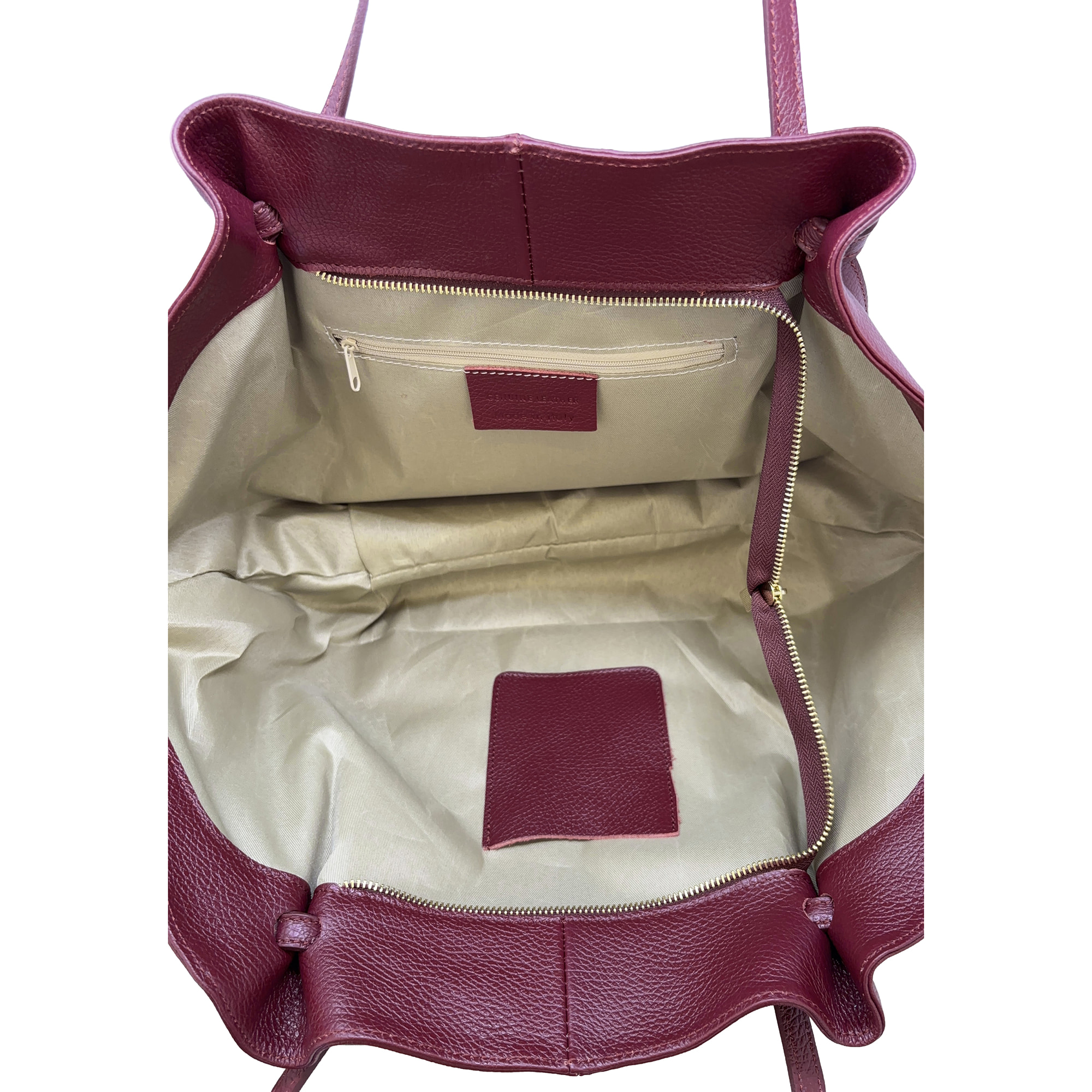 Borsa a Mano Shopper in Vera Pelle Dollaro Made in Italy