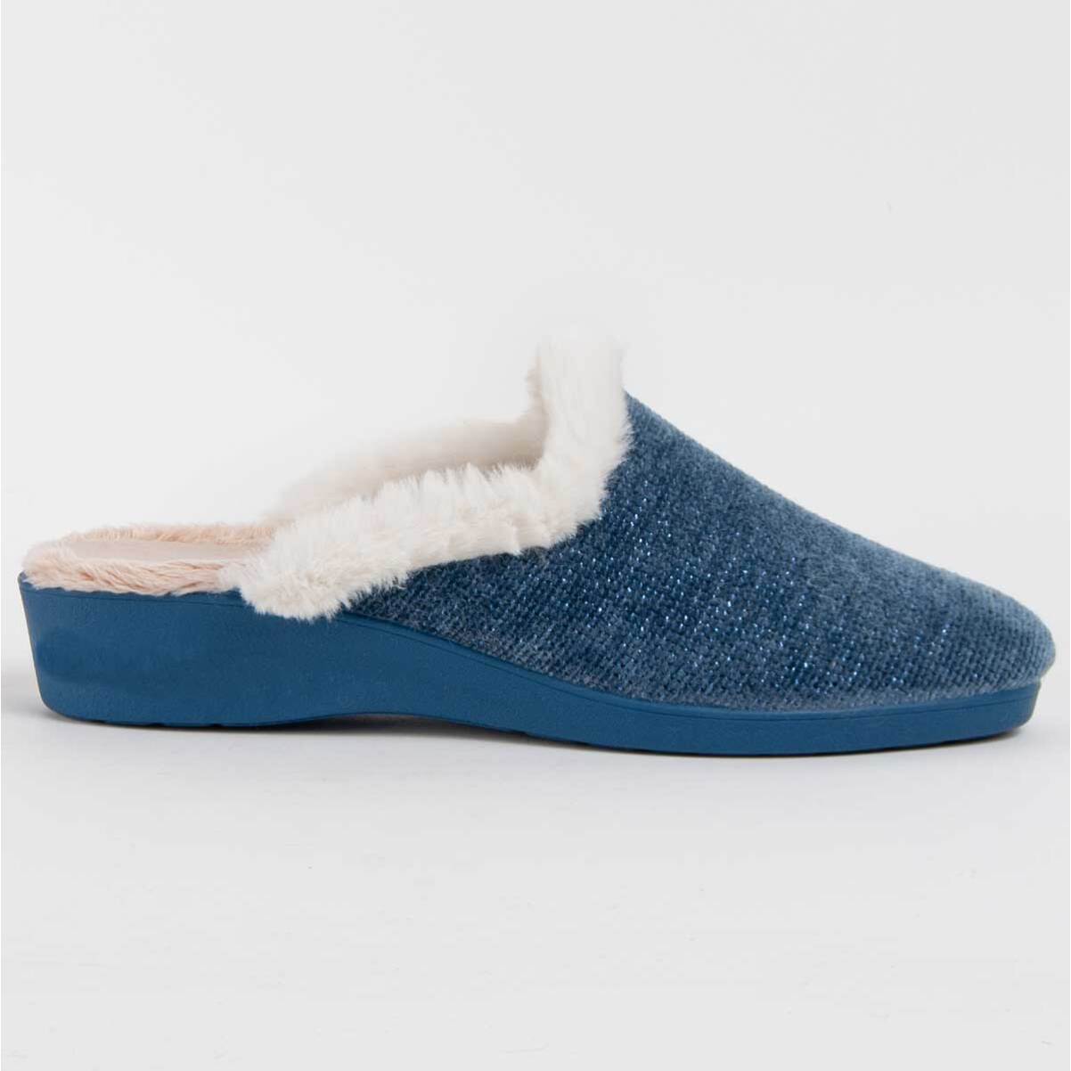 Zapatilla De Casa - Azul - Altura: 4 Cm