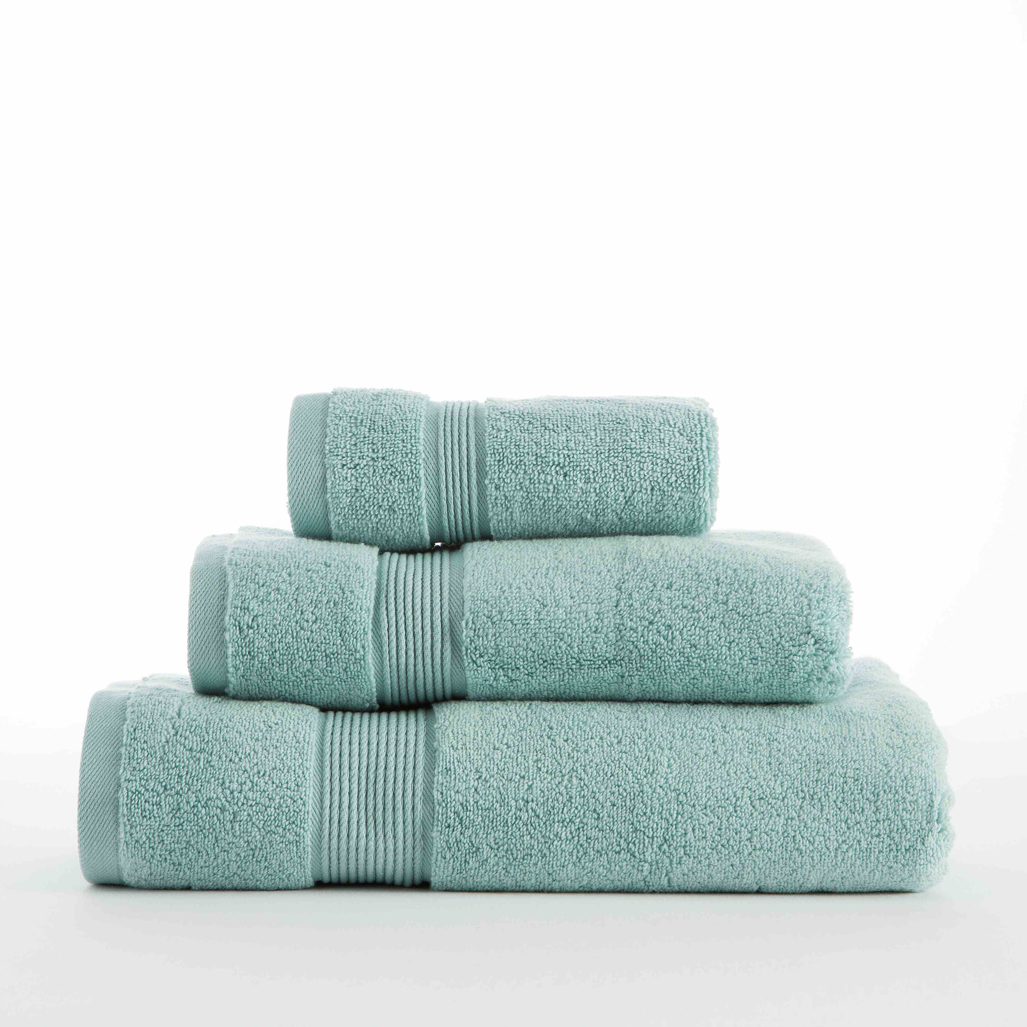 Juego 3 toallas algodón orgnánico 600 gr/m2 color Aguamarina