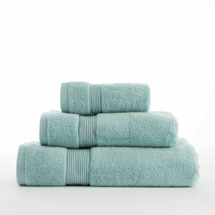 Juego 3 toallas algodón orgnánico 600 gr/m2 color Aguamarina