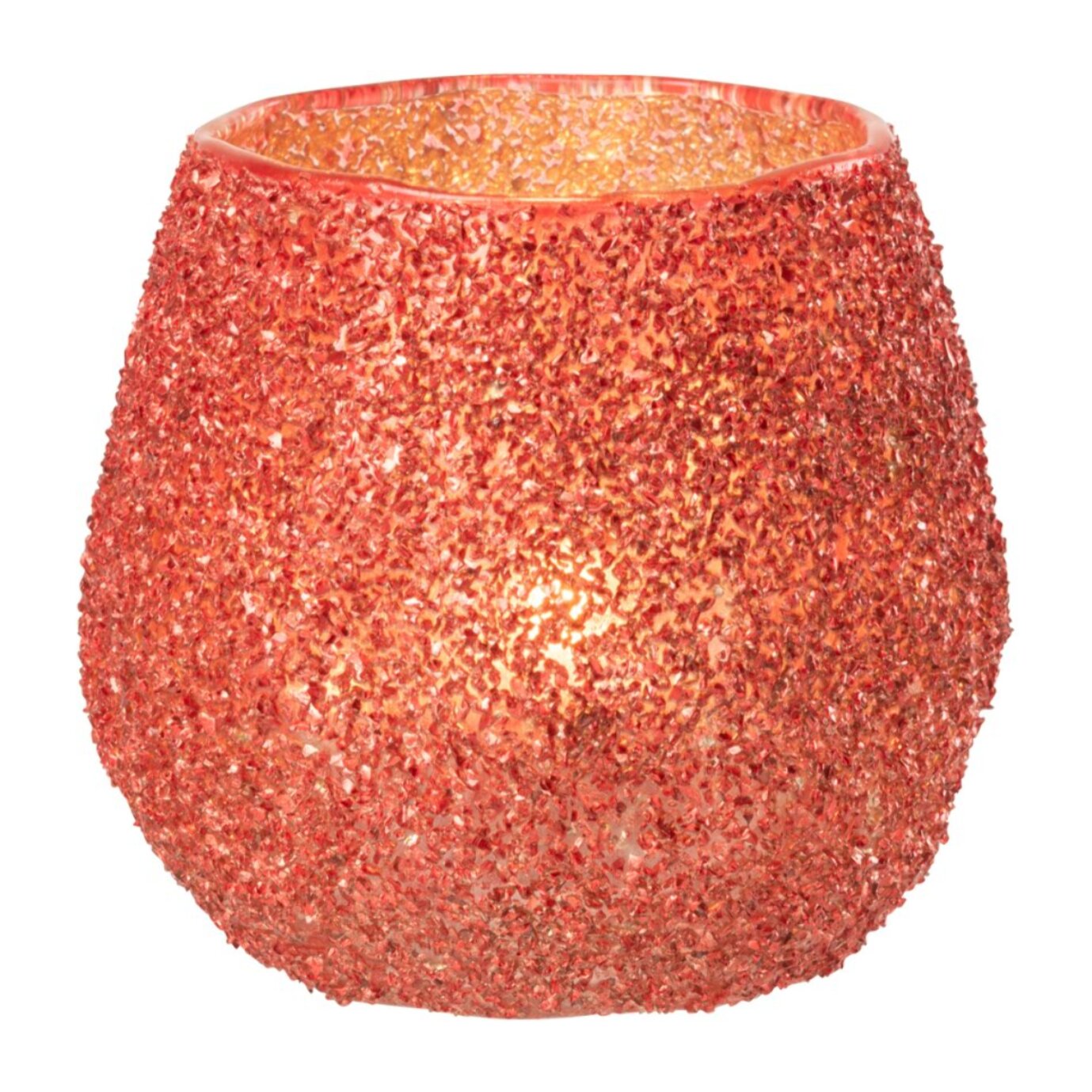 J-Line bougeoir - verre - rouge  - small