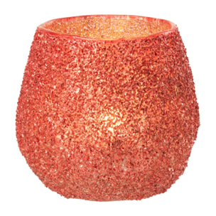 J-Line bougeoir - verre - rouge  - small