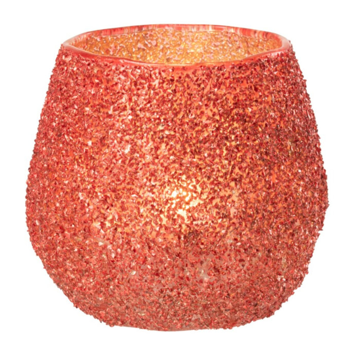 J-Line bougeoir - verre - rouge  - small