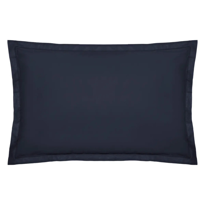 Taie d'oreiller "Carina" en coton bleu encre 50x70cm