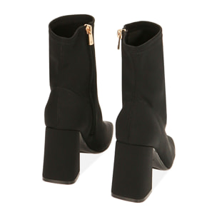 Ankle boots in lycra neri