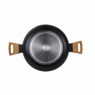 Tartera con tapa 28X7.5CM aluminio prensado Bergner Earth Black