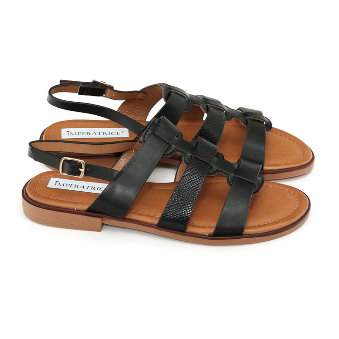 Sandali bassi in simil pelle