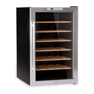Les Petit Champs Bodega de Vino de Conservación de 28 botellas CAVC28, 70L, 6 estantes, Ajustable de 11 a 18°C, Refrigeración Termoeléctrica, Diseño Elegante, LED, Anti-UV