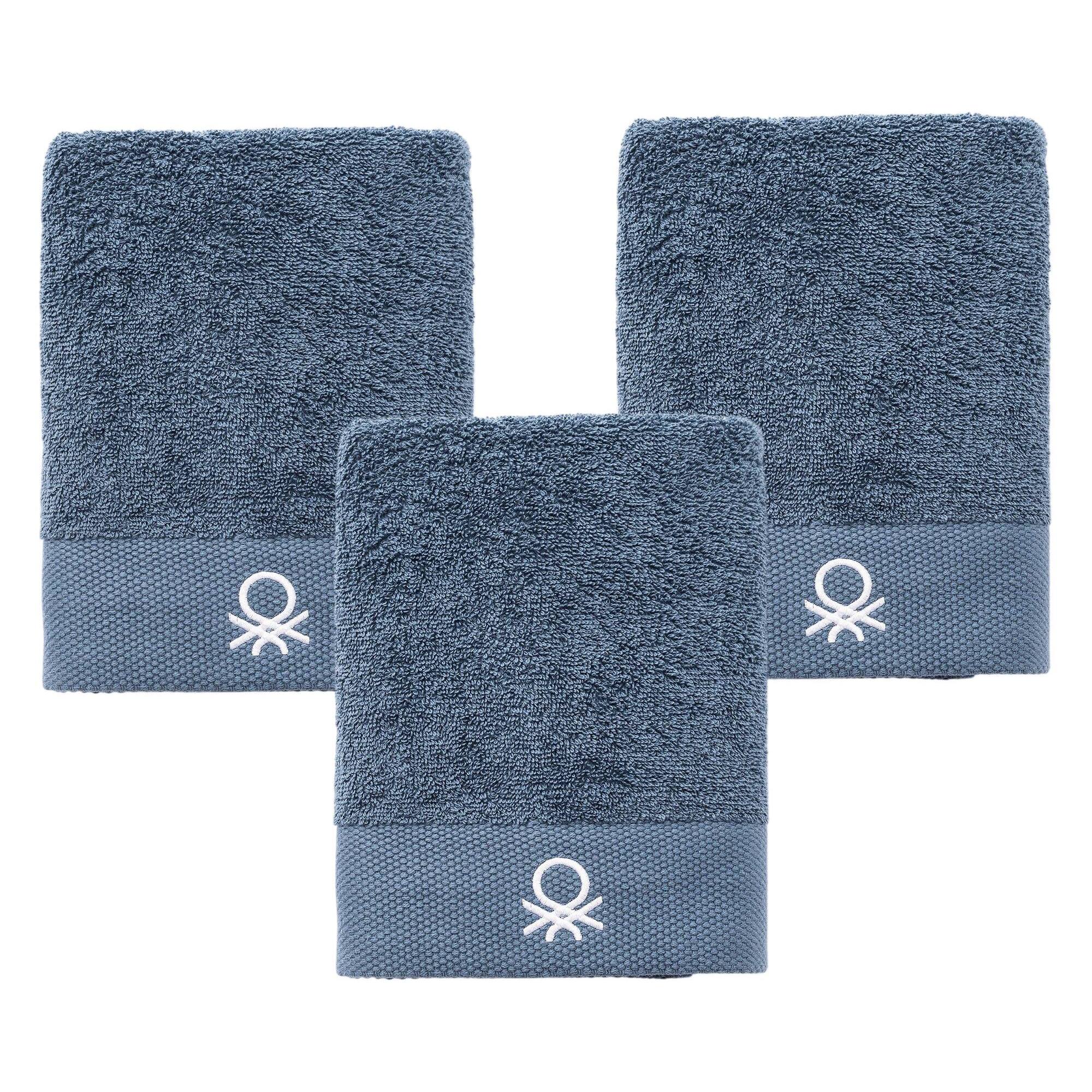 Juego de 3 toallas de baño 50x90cm, gris oscuro