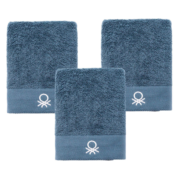 Juego de 3 toallas de baño 50x90cm, gris oscuro