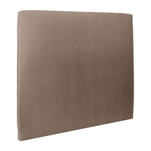 Lit avec sommier et tête de lit lisse - Tissu velours au style contemporain - Adapté à tous les matelas, montage rapide - Finition élégante - Rangement XXL
