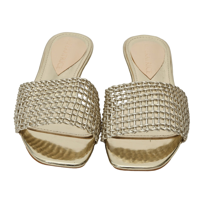 Ciabatta intreccio - tacco 3,5 cm