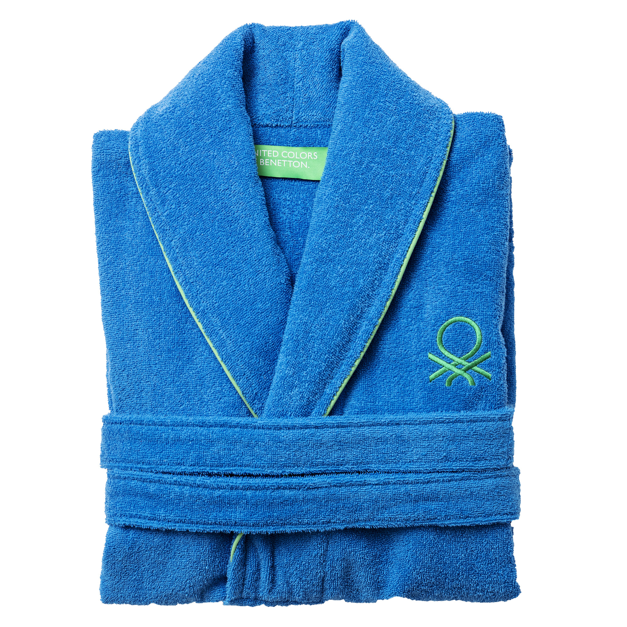 Albornoz 360gsm 100% algodón color azul rainbow benetton