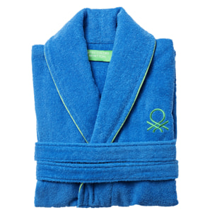 Albornoz 360gsm 100% algodón color azul rainbow benetton