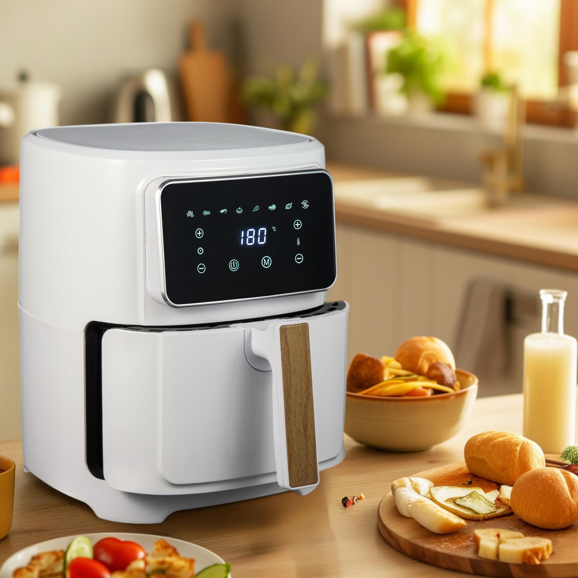 freidora de aire 1800w 6.9l 8 programas de cocción, con revestimiento cerámico - temporizador hasta 30 min