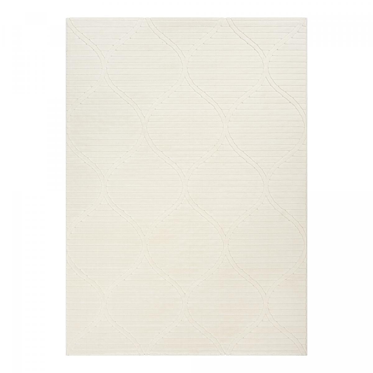 Grand tapis intérieur extérieur en relief ton sur ton TIHE