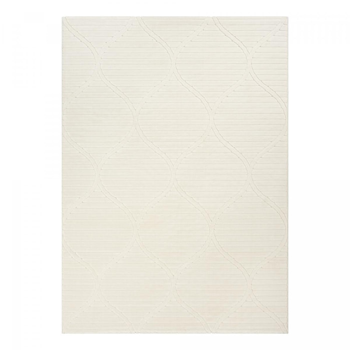 Grand tapis intérieur extérieur en relief ton sur ton TIHE