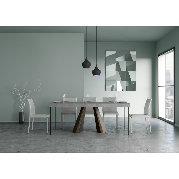 Console Diamante Small Premium cm.90x40 (extensible à 196) Ciment cadre Ours