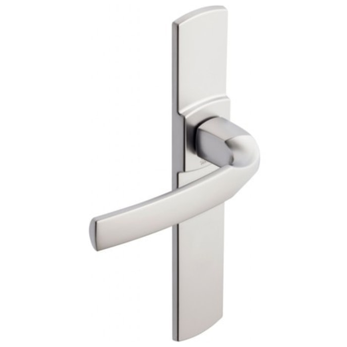 Ensemble de porte sur plaque Artis BEZAULT Entraxe 195mm - Chrome velours - Bec de cane - 864844