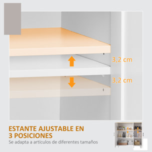 Aparador de Cocina Armario de Salón Mueble Buffet con 3 Puertas y Estantes Ajustables para Comedor Dormitorio Estilo Nórdico 90x30x90 cm Blanco