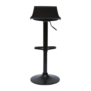 Tabourets de bar design réglables noirs 360° (lot de 2) KRONOS