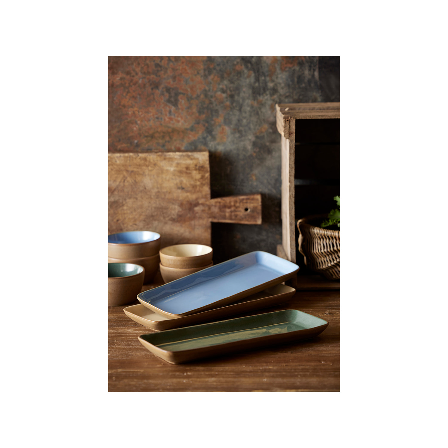 Plat de service rectangulaire Wood