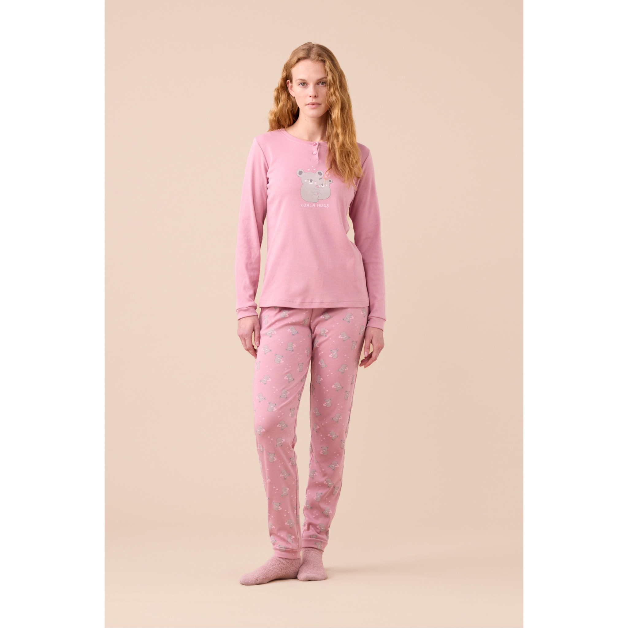Pigiama donna caldo cotone articolo Koala. Noidinotte