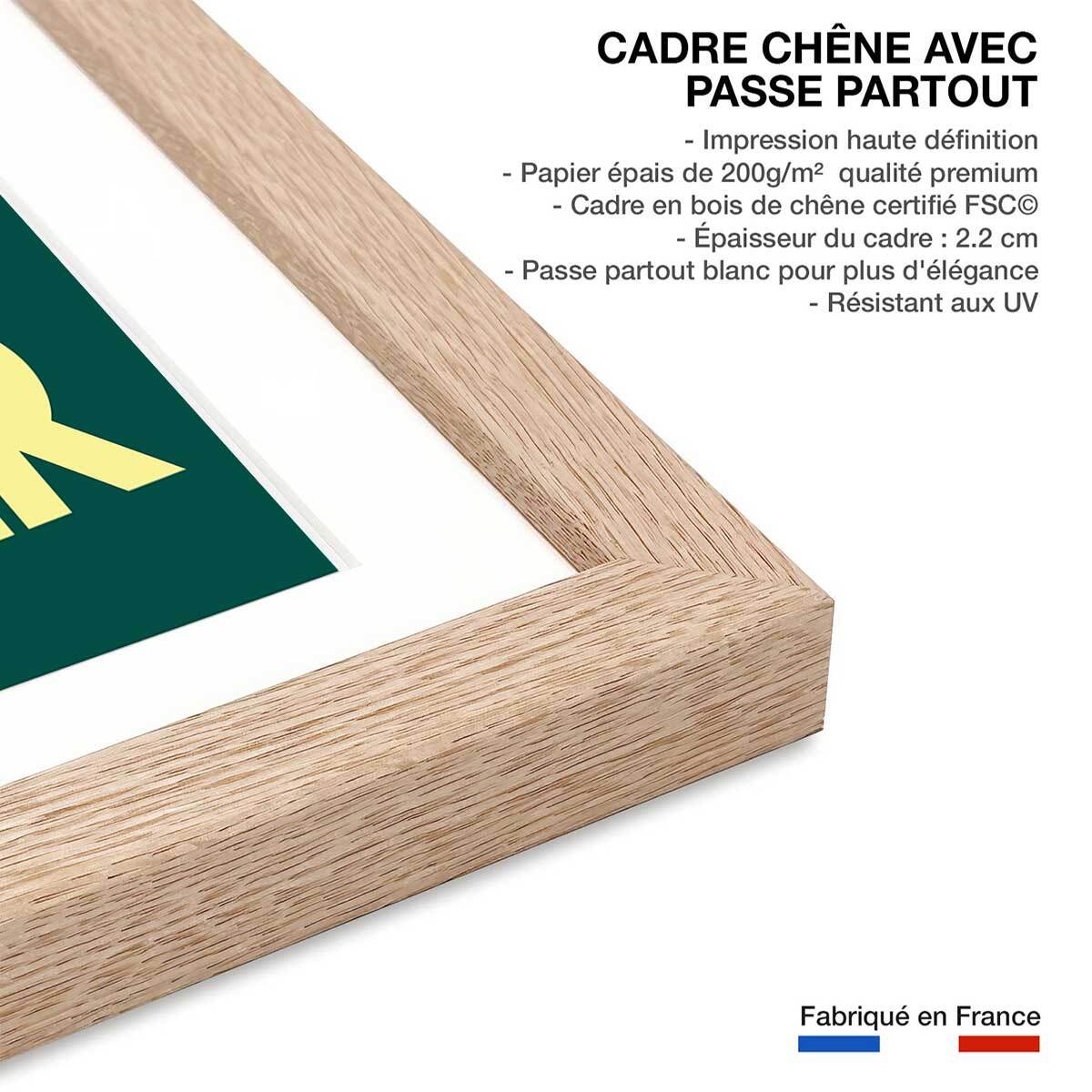 Affiche Cigogne de Colmar Affiche sous cadre bois