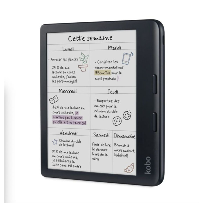 Liseuse eBook KOBO Pack Libra Colour + Stylus 2 noir