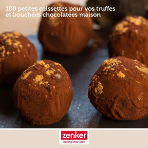 Lot de 100 barquettes alimentaires en papier 2,5 cm Zenker Smart pastry