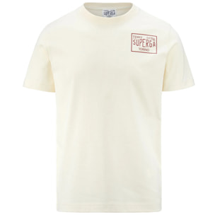 T-Shirts & Top Superga Uomo/Donna Beige T-SHIRT SUPERGA ARCHIVIO HISTORY LOGO