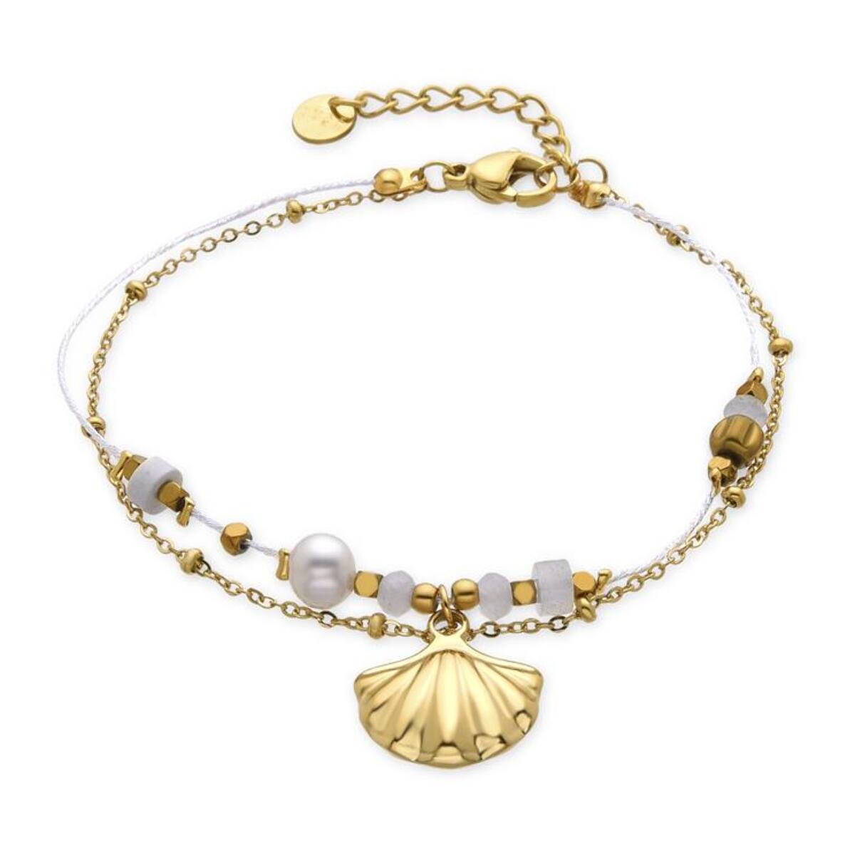 Pulsera con Circonita Brillante acabado oro 18k