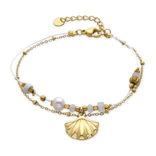 Pulsera con Circonita Brillante acabado oro 18k