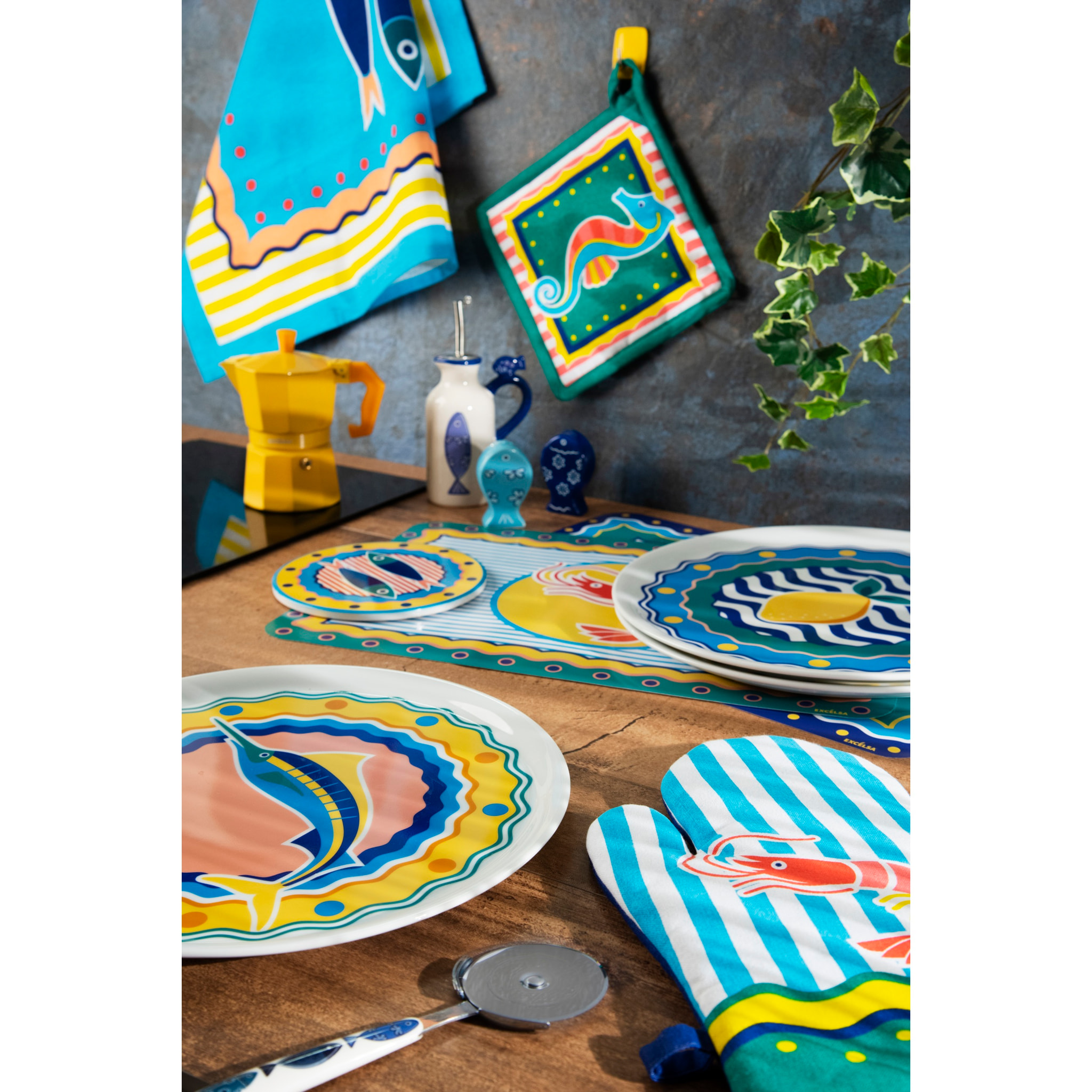 Set de 6 sets de table rectangulaires Excelsa – Corfù, Polypropylène Multicolore